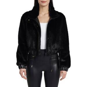 NEW LOVE TOKEN jossie faux fur jacket in black
